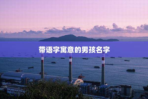 带语字寓意的男孩名字