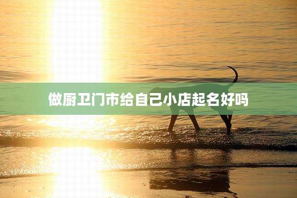 做厨卫门市给自己小店起名好吗