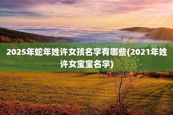 2025年蛇年姓许女孩名字有哪些(2021年姓许女宝宝名字)