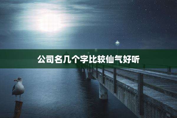 公司名几个字比较仙气好听