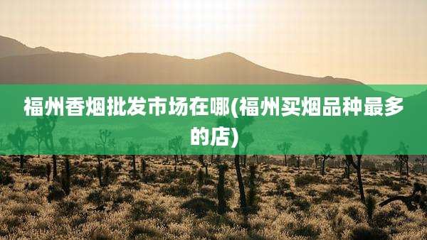 福州香烟批发市场在哪(福州买烟品种最多的店)