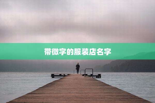 带微字的服装店名字