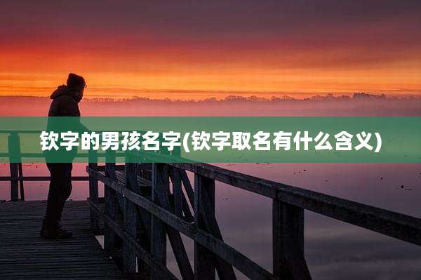 钦字的男孩名字(钦字取名有什么含义)
