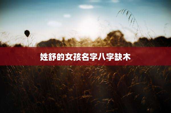 姓舒的女孩名字八字缺木