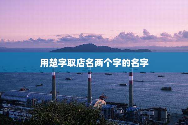 用楚字取店名两个字的名字