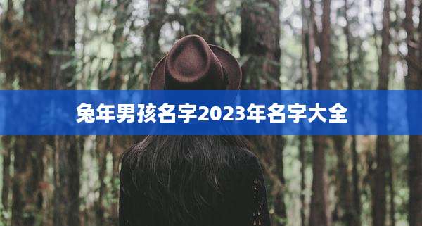 兔年男孩名字2023年名字大全
