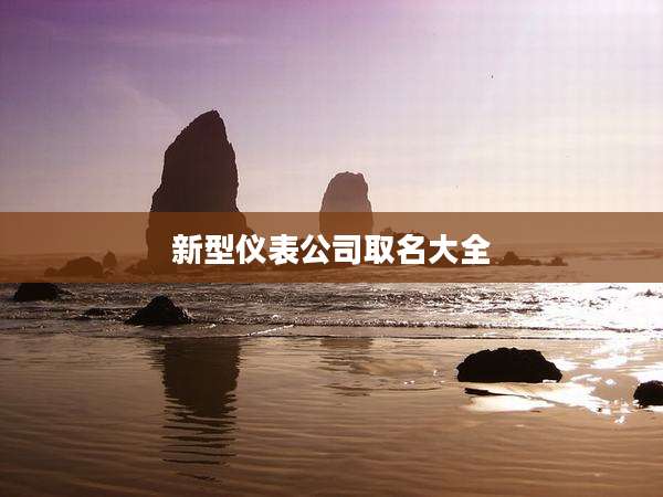 新型仪表公司取名大全