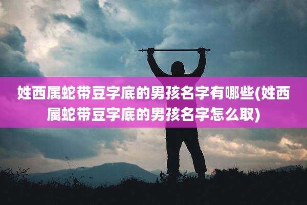姓西属蛇带豆字底的男孩名字有哪些(姓西属蛇带豆字底的男孩名字怎么取)