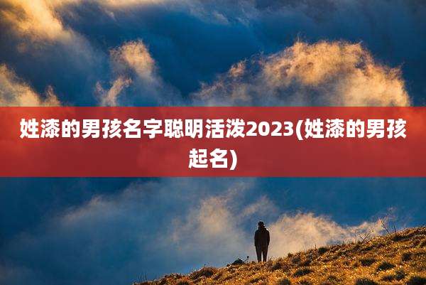 姓漆的男孩名字聪明活泼2023(姓漆的男孩起名)