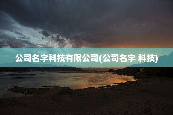 公司名字科技有限公司(公司名字 科技)