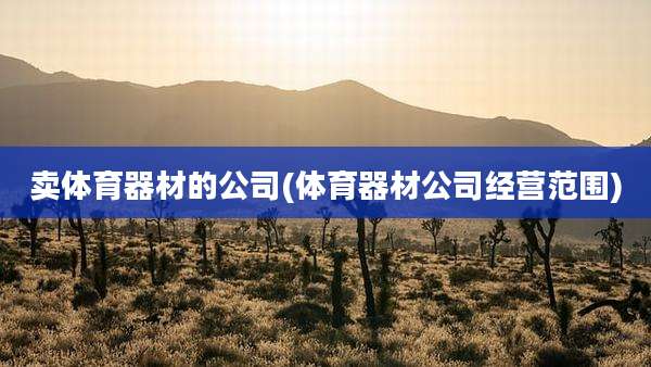 卖体育器材的公司(体育器材公司经营范围)