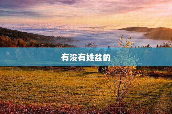 有没有姓盆的