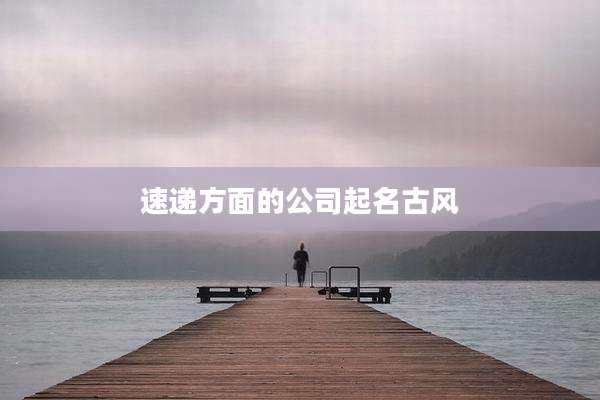速递方面的公司起名古风