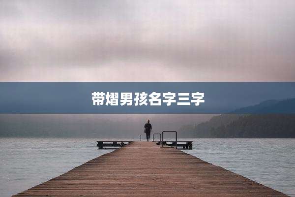 带熠男孩名字三字