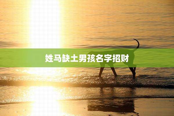 姓马缺土男孩名字招财