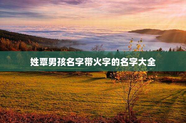 姓覃男孩名字带火字的名字大全