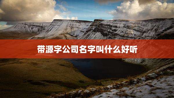 带源字公司名字叫什么好听