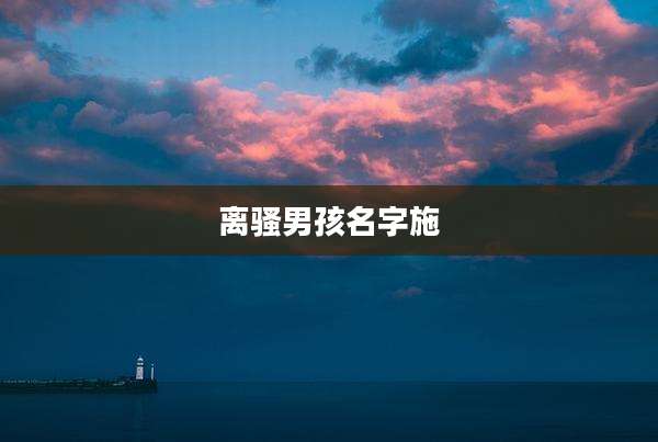离骚男孩名字施