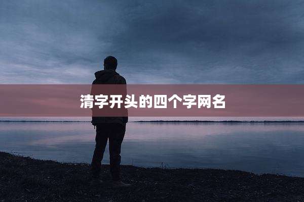清字开头的四个字网名