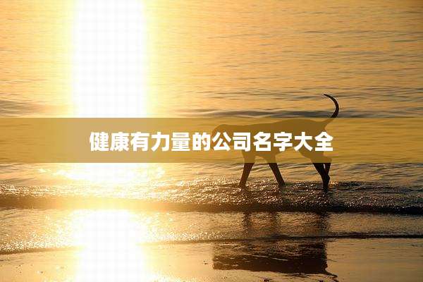 健康有力量的公司名字大全