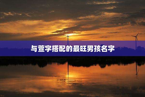 与萱字搭配的最旺男孩名字