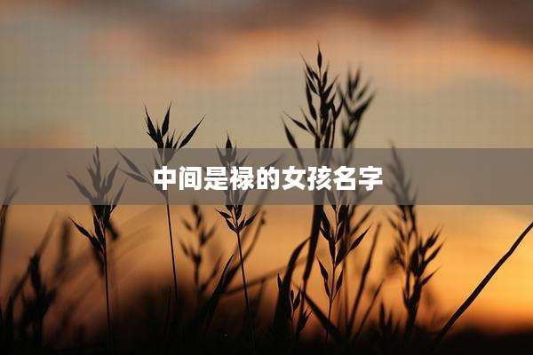中间是禄的女孩名字