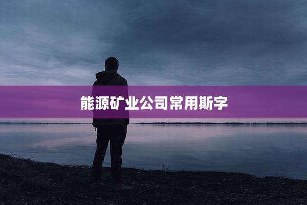 能源矿业公司常用斯字