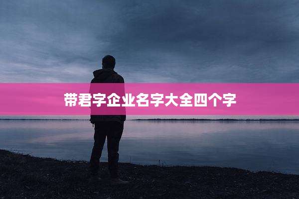 带君字企业名字大全四个字