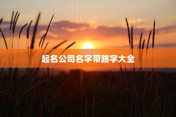 起名公司名字带路字大全