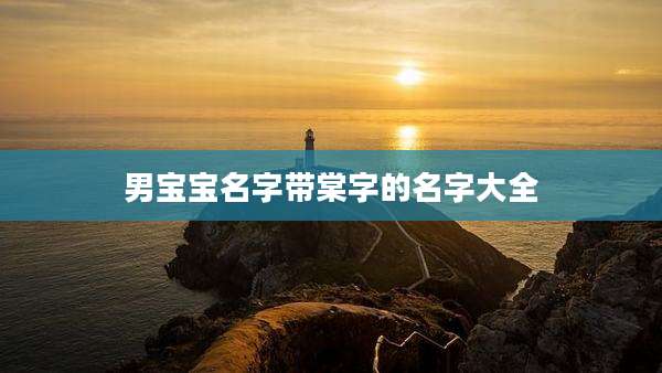 男宝宝名字带棠字的名字大全