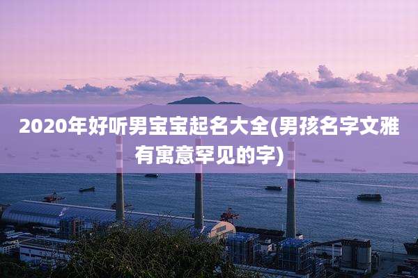 2020年好听男宝宝起名大全(男孩名字文雅有寓意罕见的字)