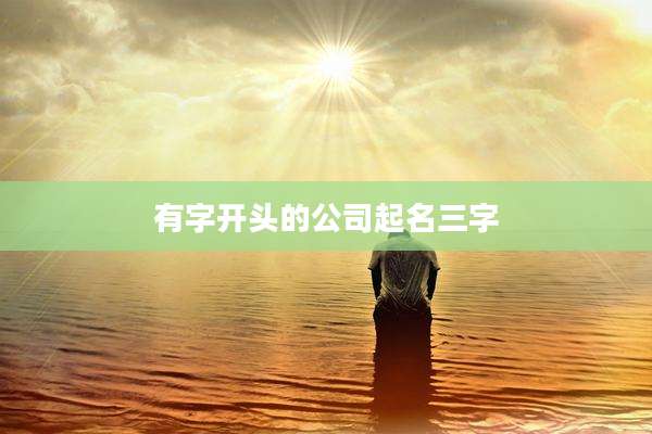 有字开头的公司起名三字