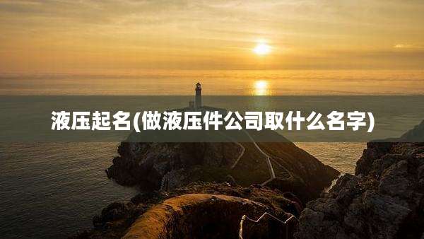 液压起名(做液压件公司取什么名字)