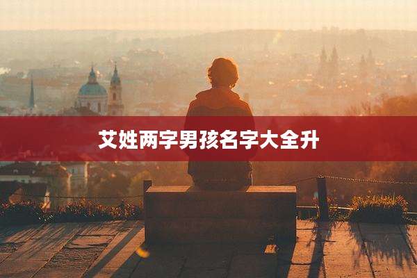 艾姓两字男孩名字大全升