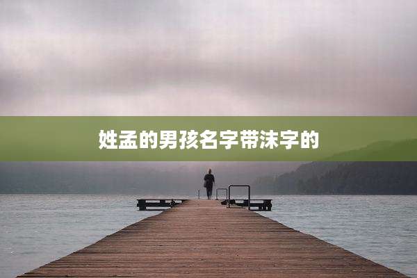 姓孟的男孩名字带沫字的
