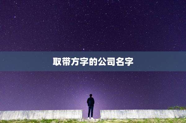 取带方字的公司名字