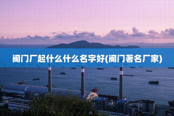 阀门厂起什么什么名字好(阀门著名厂家)