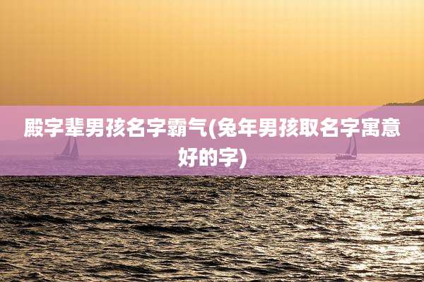 殿字辈男孩名字霸气(兔年男孩取名字寓意好的字)