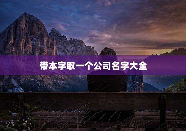 带本字取一个公司名字大全