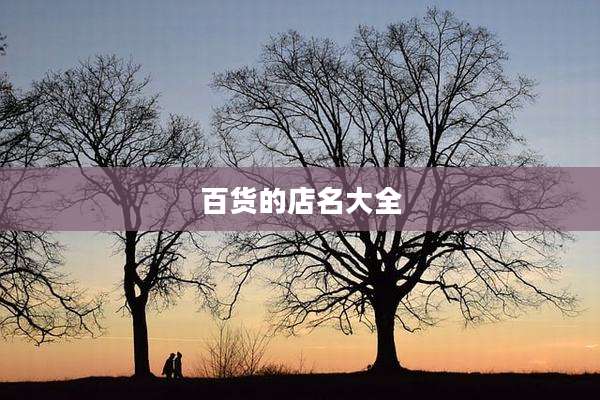 百货的店名大全