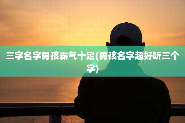 三字名字男孩霸气十足(男孩名字超好听三个字)