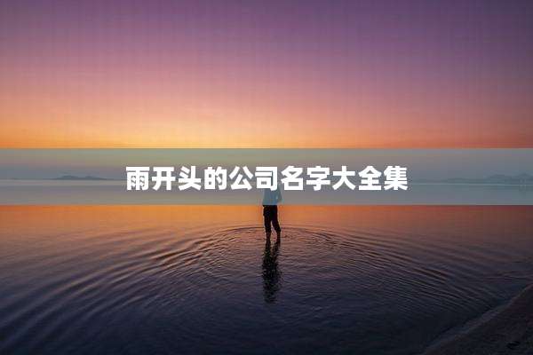 雨开头的公司名字大全集