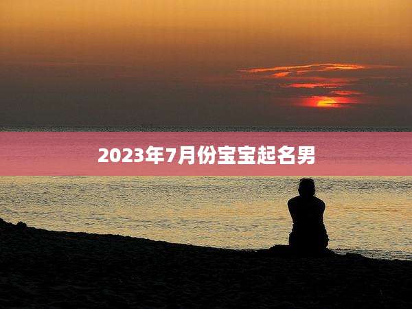 2023年7月份宝宝起名男