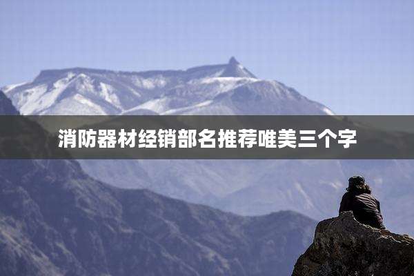消防器材经销部名推荐唯美三个字