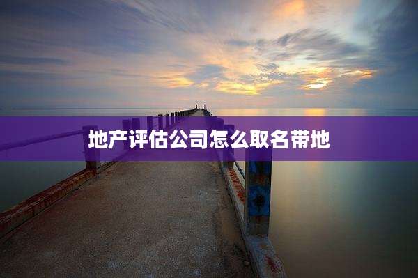 地产评估公司怎么取名带地