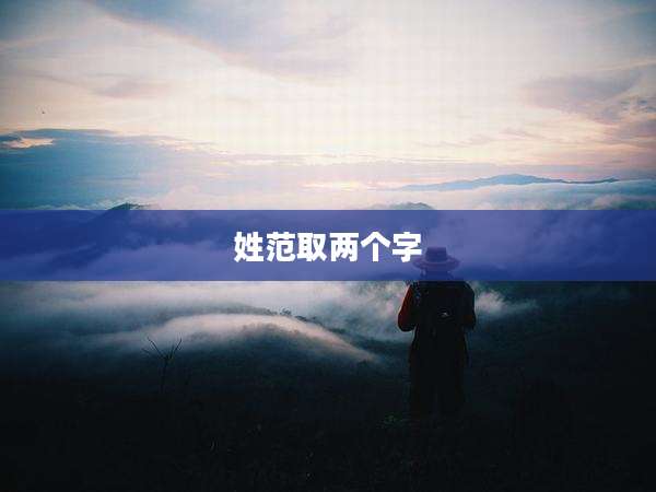 姓范取两个字