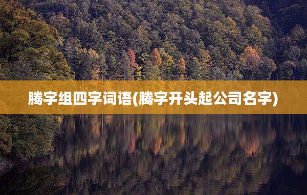 腾字组四字词语(腾字开头起公司名字)