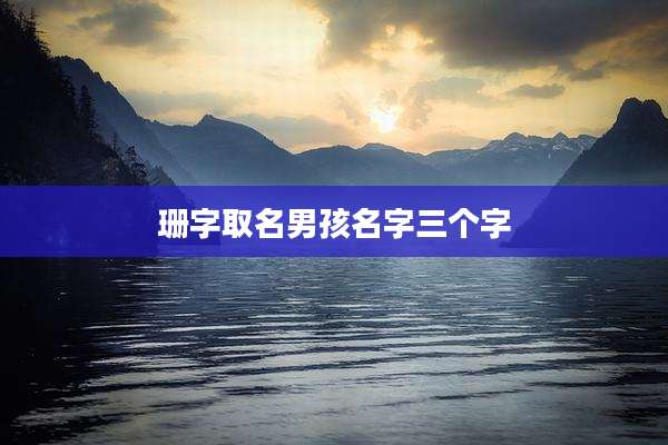 珊字取名男孩名字三个字
