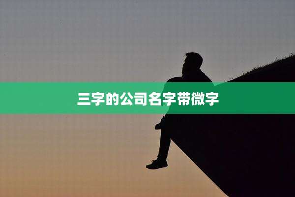三字的公司名字带微字