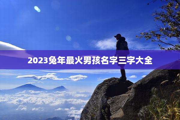 2023兔年最火男孩名字三字大全